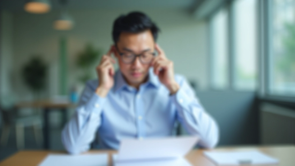 Business professional making phone call, discussing overdue invoice with client in office setting